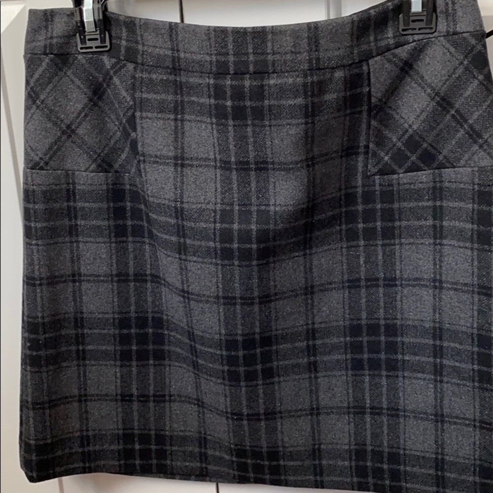Willi Smith wool blend plaid skirt